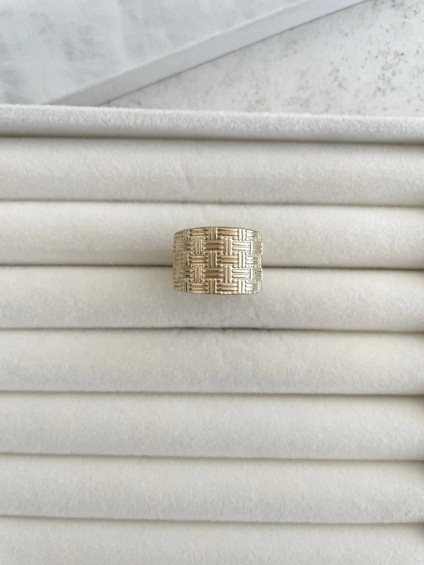 ANILLO TEXTURA-Joyería de calidad en acero y resistente al agua ESENZIA