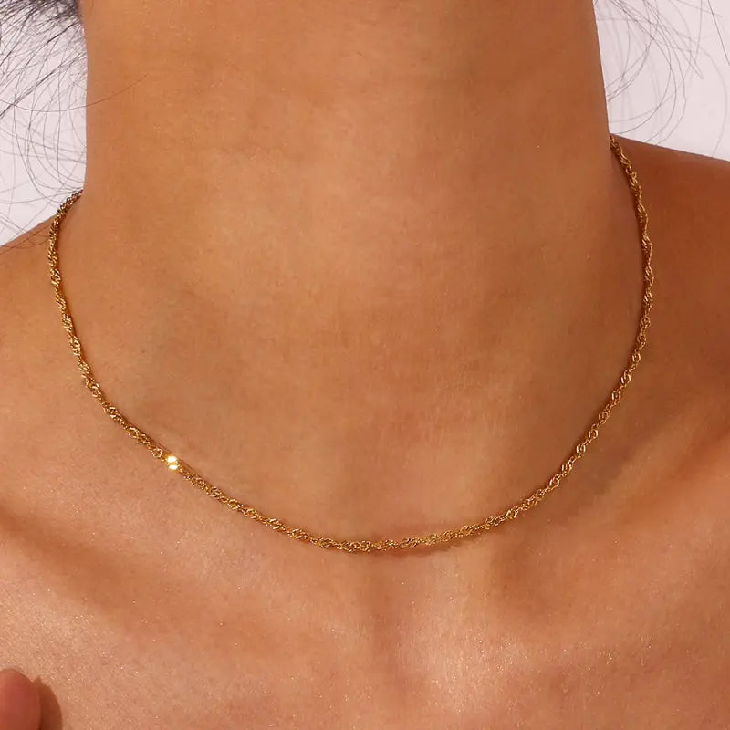 CADENA ÁMATE MÁS-Joyería de calidad en acero y resistente al agua ESENZIA