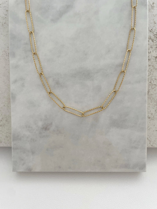 CADENA ESLABON LABRADAO GRANDE-Joyería de calidad en acero y resistente al agua ESENZIA