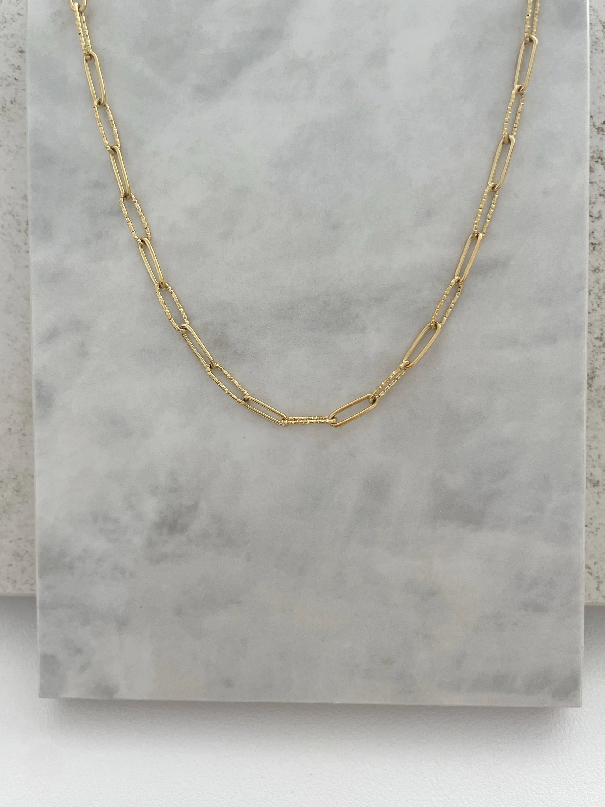 CADENA ESLABÓN MIX-Joyería de calidad en acero y resistente al agua ESENZIA