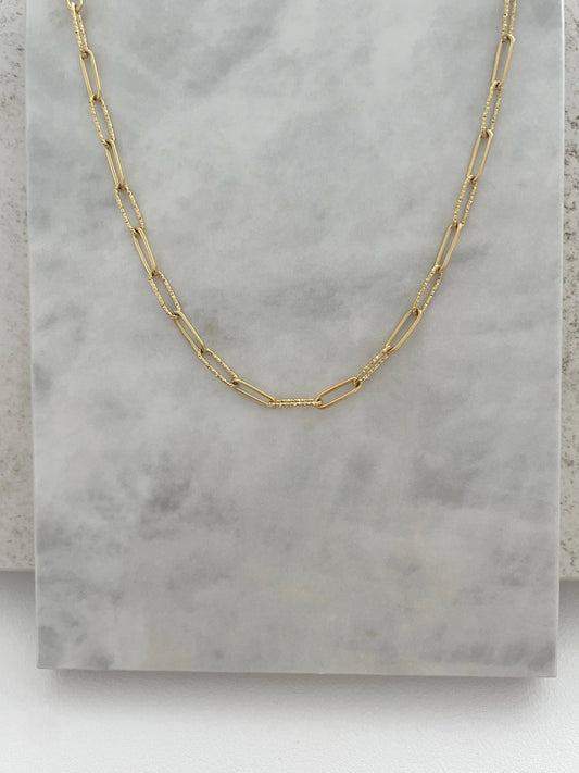 CADENA ESLABÓN MIX-Joyería de calidad en acero y resistente al agua ESENZIA
