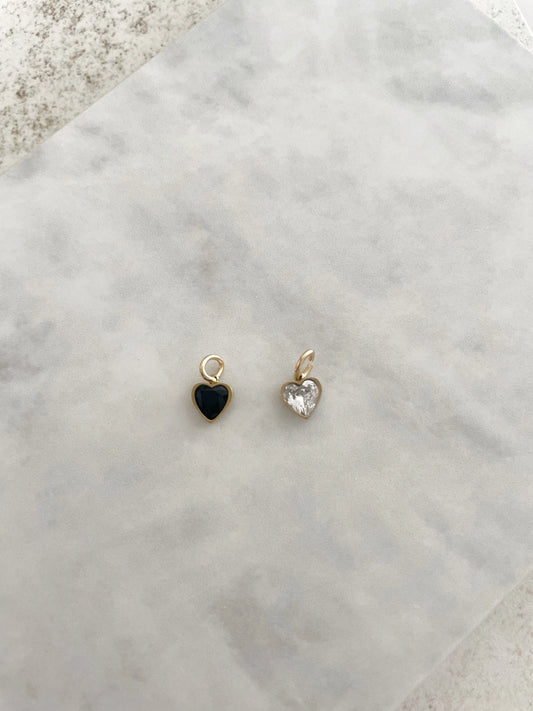 CHARM CORAZONES CRISTAL-Joyería de calidad en acero y resistente al agua ESENZIA
