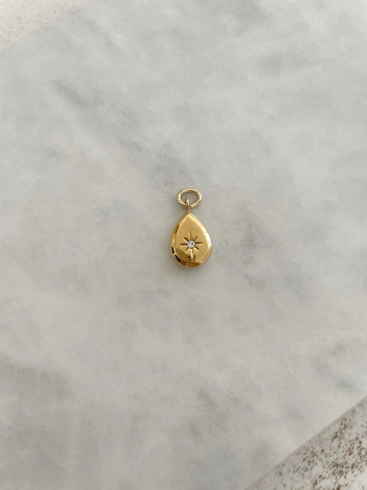 CHARM GOTA CIRCONITA-Joyería de calidad en acero y resistente al agua ESENZIA