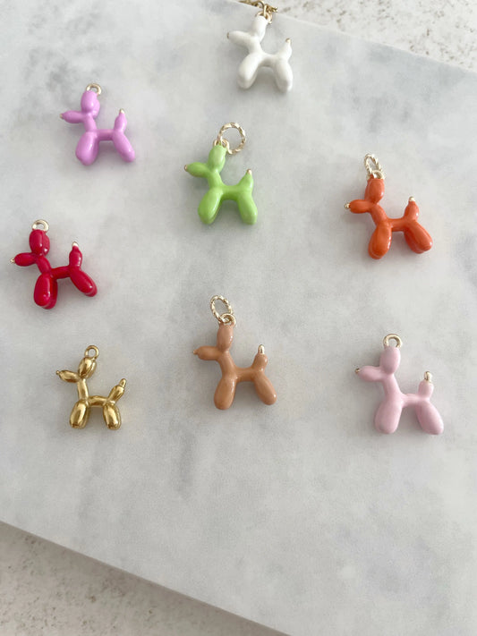 CHARM PERRITOS GLOBO-Joyería de calidad en acero y resistente al agua ESENZIA