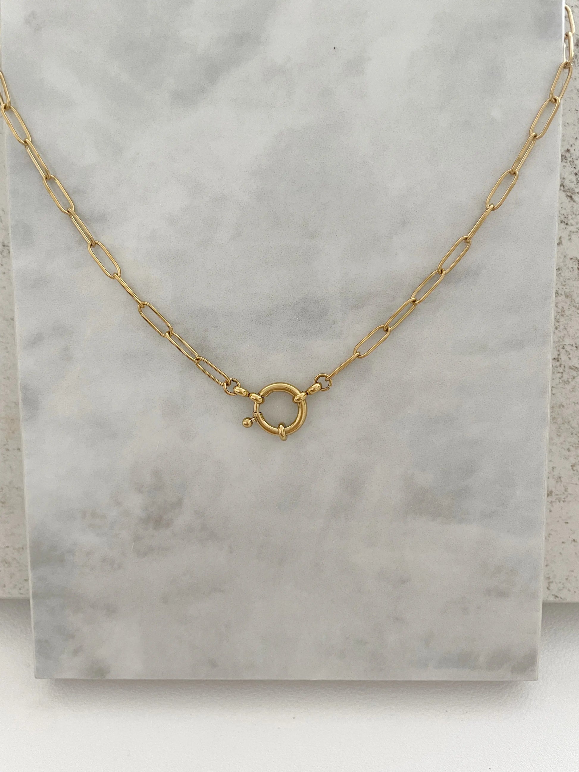 COLLAR ESLABONES-Joyería de calidad en acero y resistente al agua ESENZIA