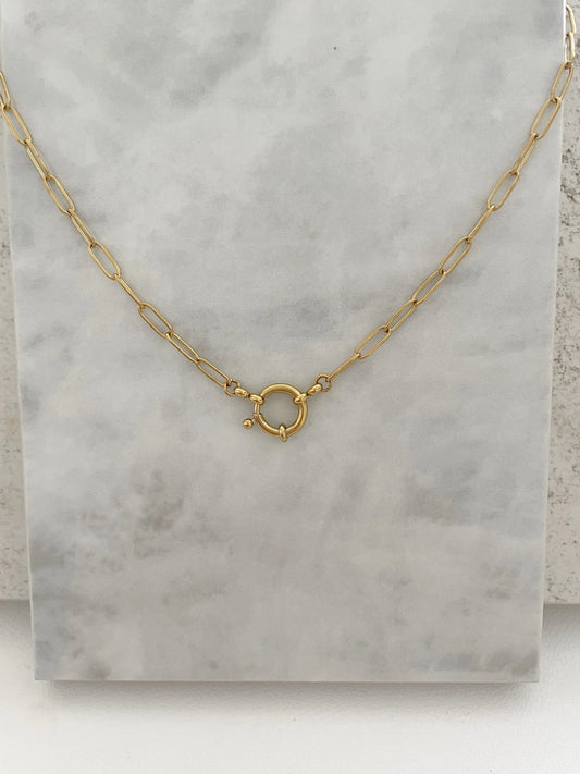 COLLAR ESLABONES-Joyería de calidad en acero y resistente al agua ESENZIA