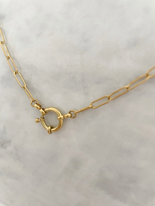 COLLAR ESLABONES-Joyería de calidad en acero y resistente al agua ESENZIA