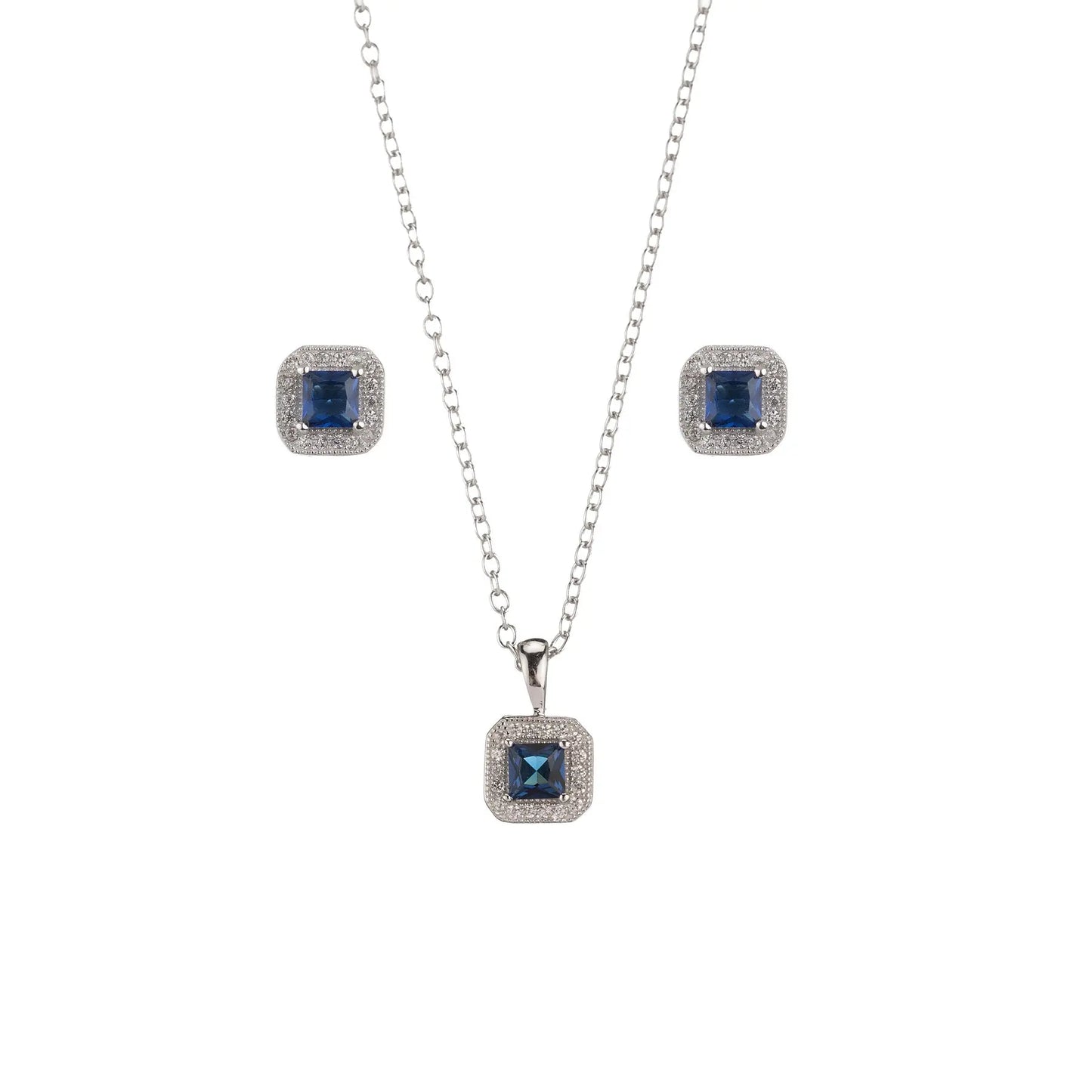 CONJUNTO CIRCONITA LUZ-Joyería de calidad en acero y resistente al agua ESENZIA