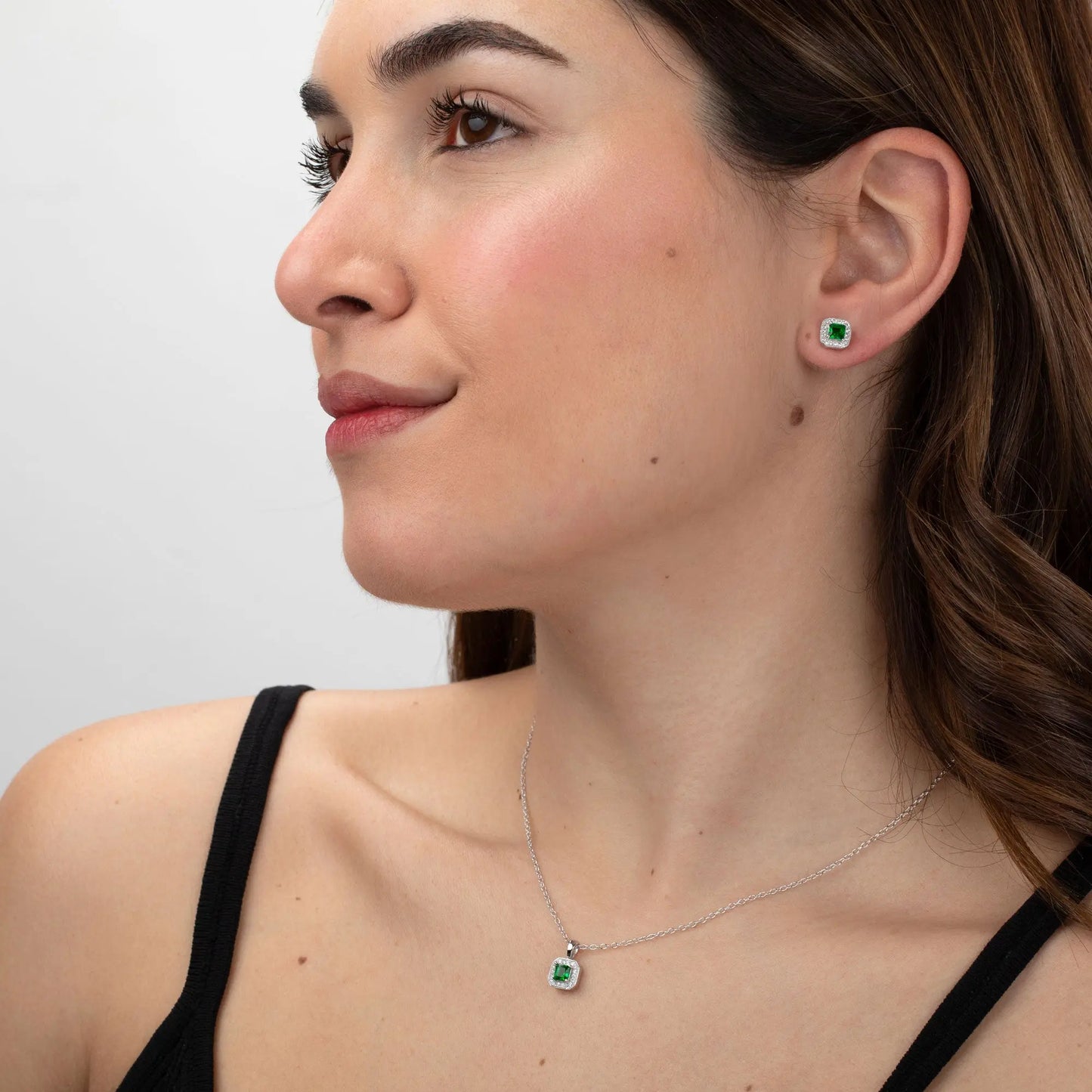 CONJUNTO CIRCONITA LUZ-Joyería de calidad en acero y resistente al agua ESENZIA