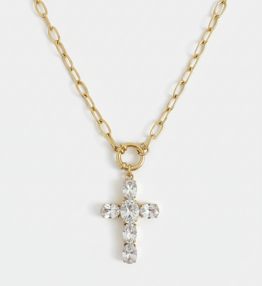 COLLAR CRUZ CRISTAL