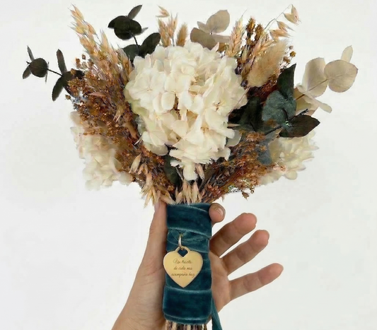 MEDALLA PARA CINTA DE RAMO DE NOVIA CORAZÓN PERSONALIZADA EVENTOS