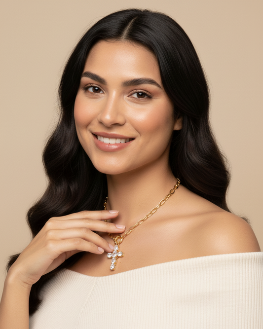 COLLAR CRUZ CRISTAL