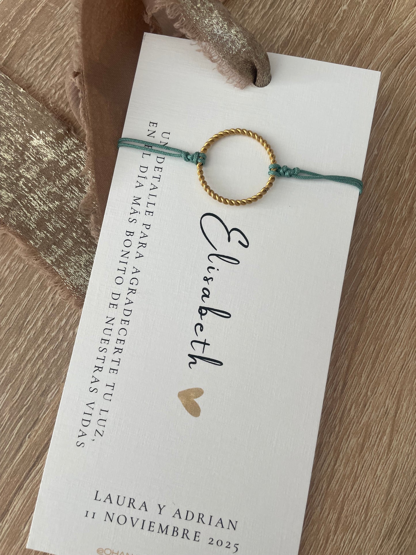 PULSERA ARO DE AMOR MACRAMÉ - Dto. por cantidad -
