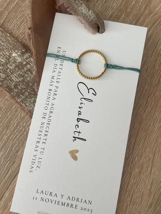 PULSERA ARO DE AMOR MACRAMÉ - Dto. por cantidad -
