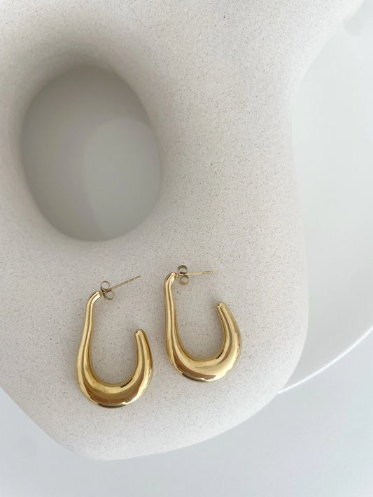 PENDIENTES ANGULO-Joyería de calidad en acero y resistente al agua ESENZIA