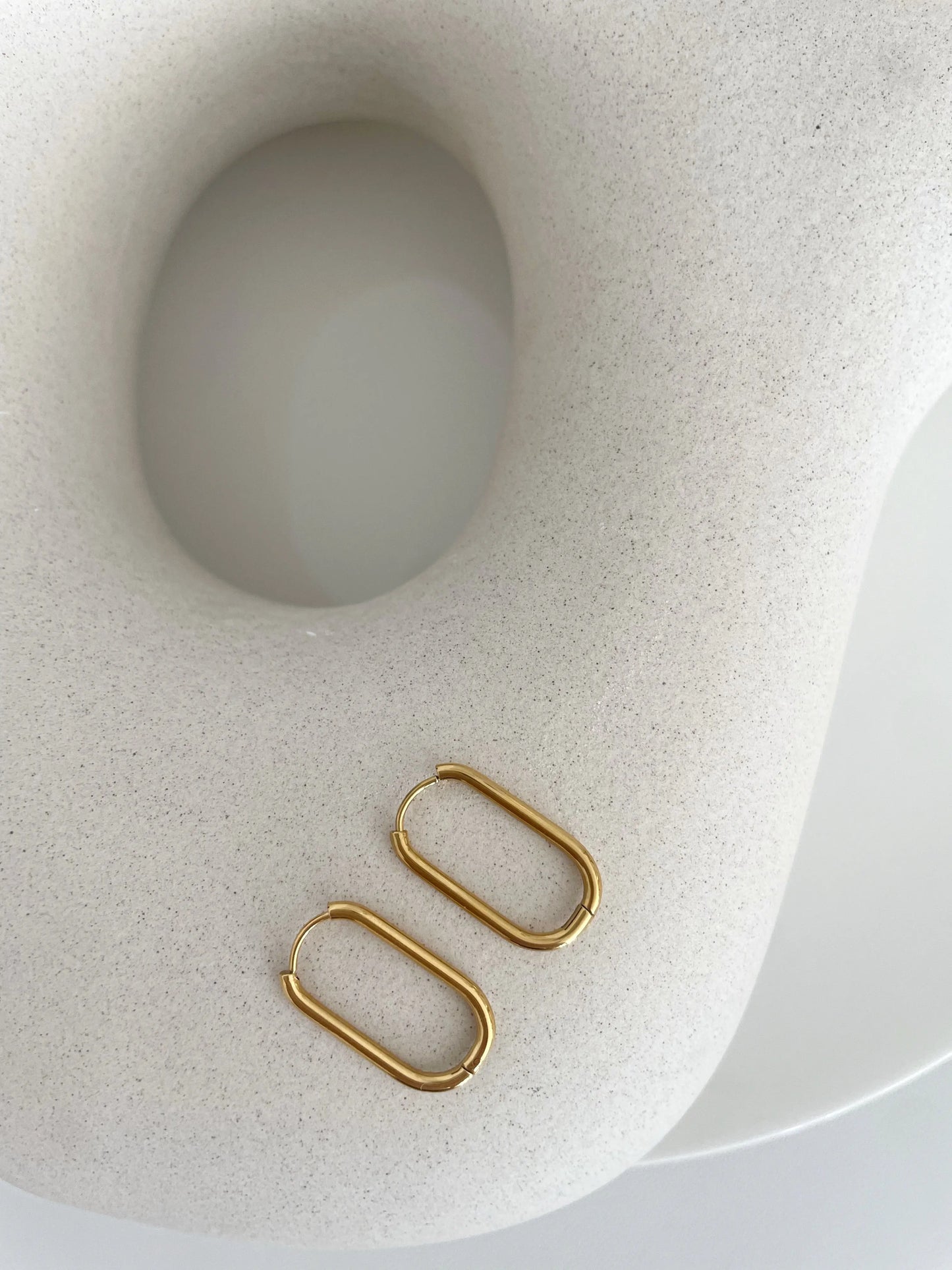 PENDIENTES AROS ESLABONES-Joyería de calidad en acero y resistente al agua ESENZIA