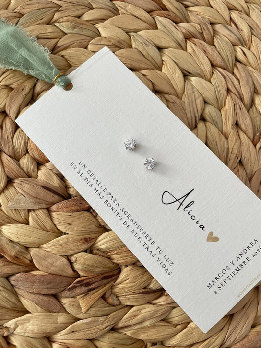 PENDIENTES CIRCONITAS DELUXE - Dto. por cantidad -Joyería de calidad en acero y resistente al agua ESENZIA