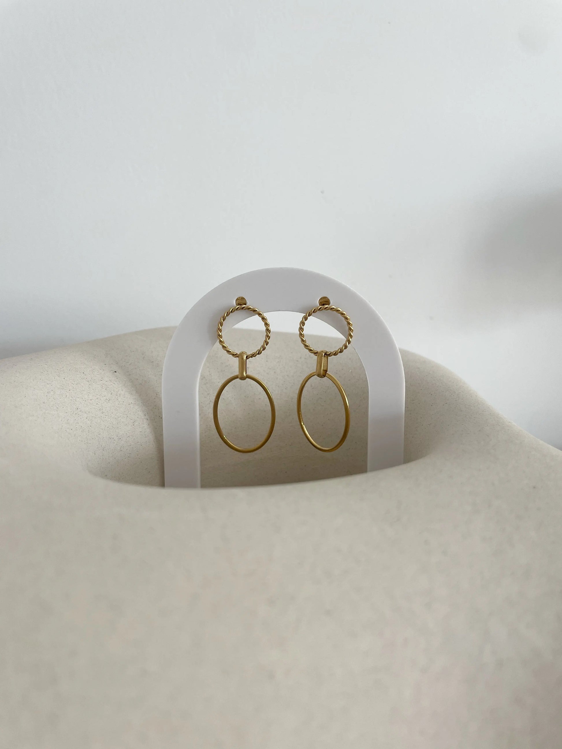PENDIENTES DOBLE ALMA-Joyería de calidad en acero y resistente al agua ESENZIA