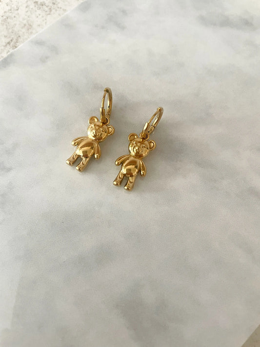 PENDIENTES OSITO-Joyería de calidad en acero y resistente al agua ESENZIA