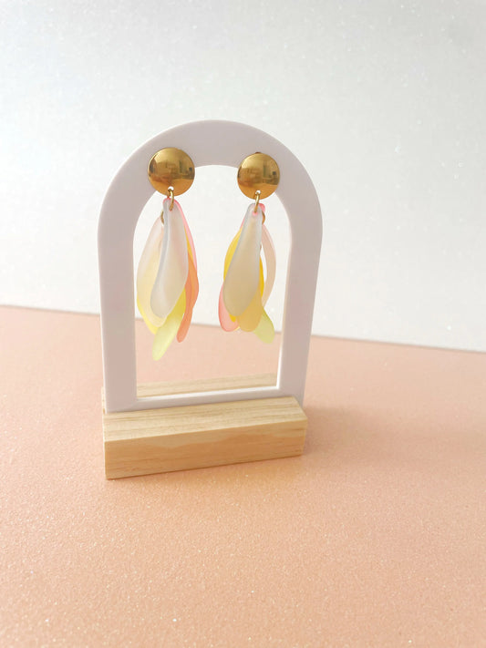 PENDIENTES PETALIA-Joyería de calidad en acero y resistente al agua ESENZIA