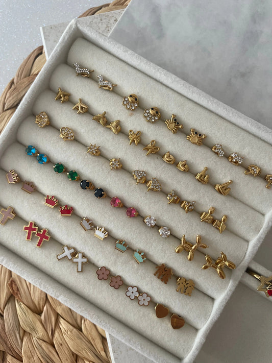 PENDIENTES STUDS-Joyería de calidad en acero y resistente al agua ESENZIA