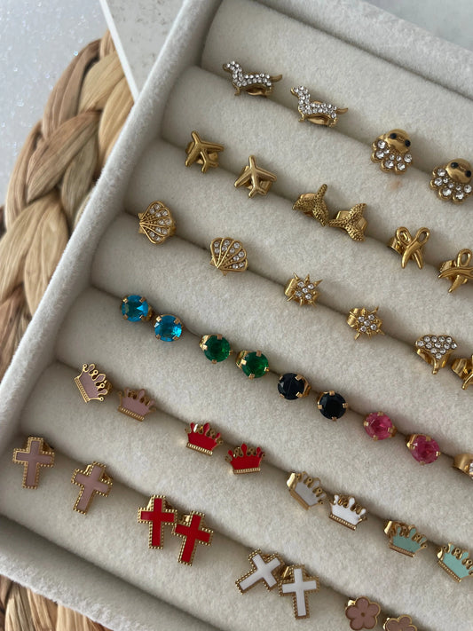 PENDIENTES STUDS-Joyería de calidad en acero y resistente al agua ESENZIA