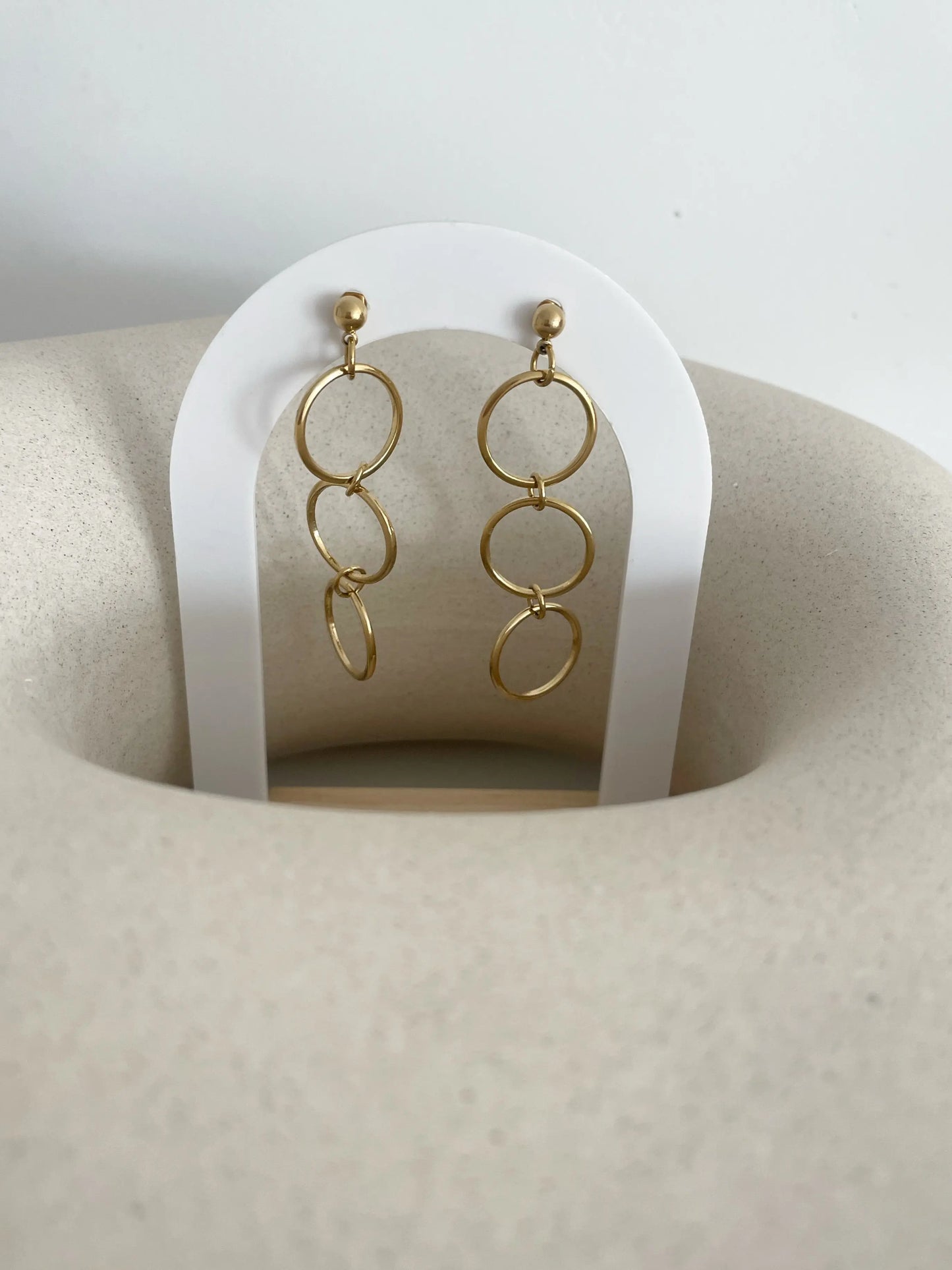 PENDIENTES TRIPLE ALMA-Joyería de calidad en acero y resistente al agua ESENZIA