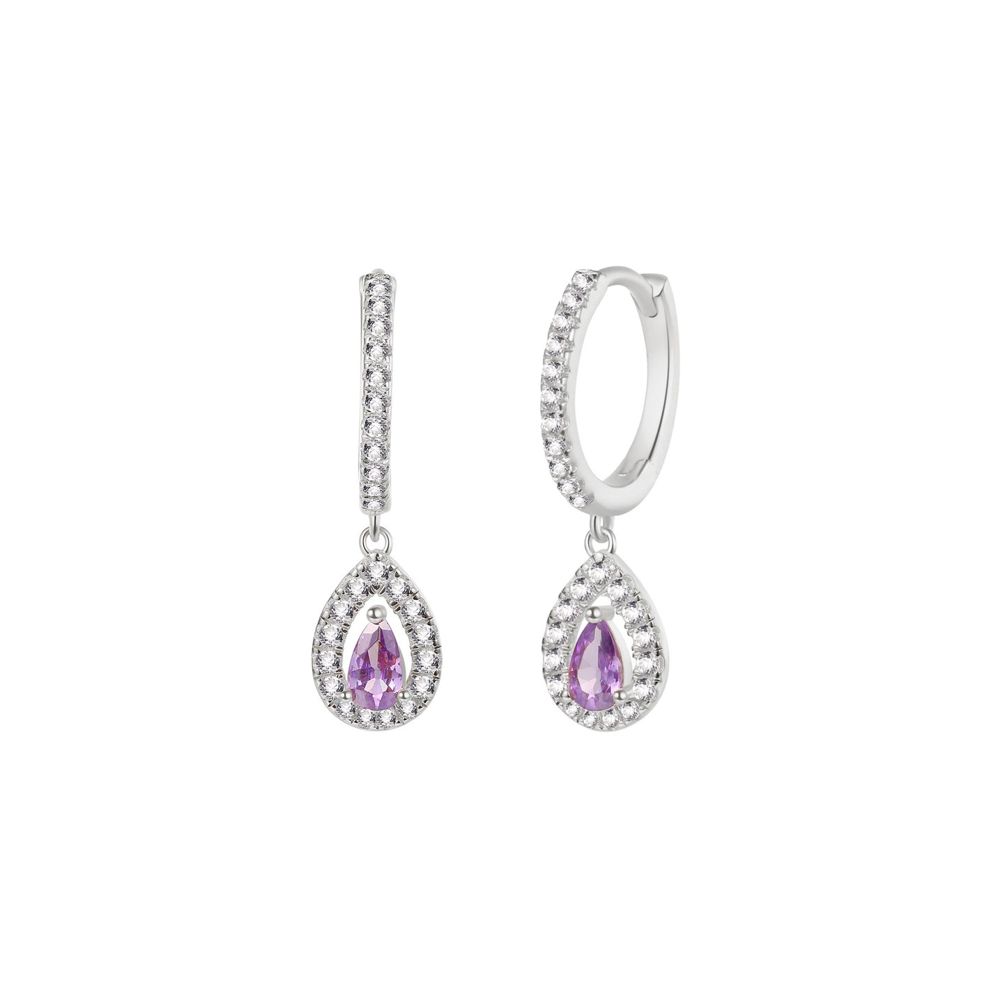 PENDIENTES VIOLETA DE PLATA DE PRIMERA LEY PARA BODAS NOVIAS E INVITADAS DE ESENZIA JOYERIA Y EVENTOS