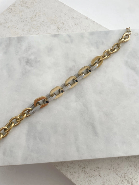 PULSERA ESLABON A ESLABON-Joyería de calidad en acero y resistente al agua ESENZIA
