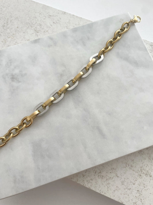 PULSERA ESLABON A ESLABON-Joyería de calidad en acero y resistente al agua ESENZIA