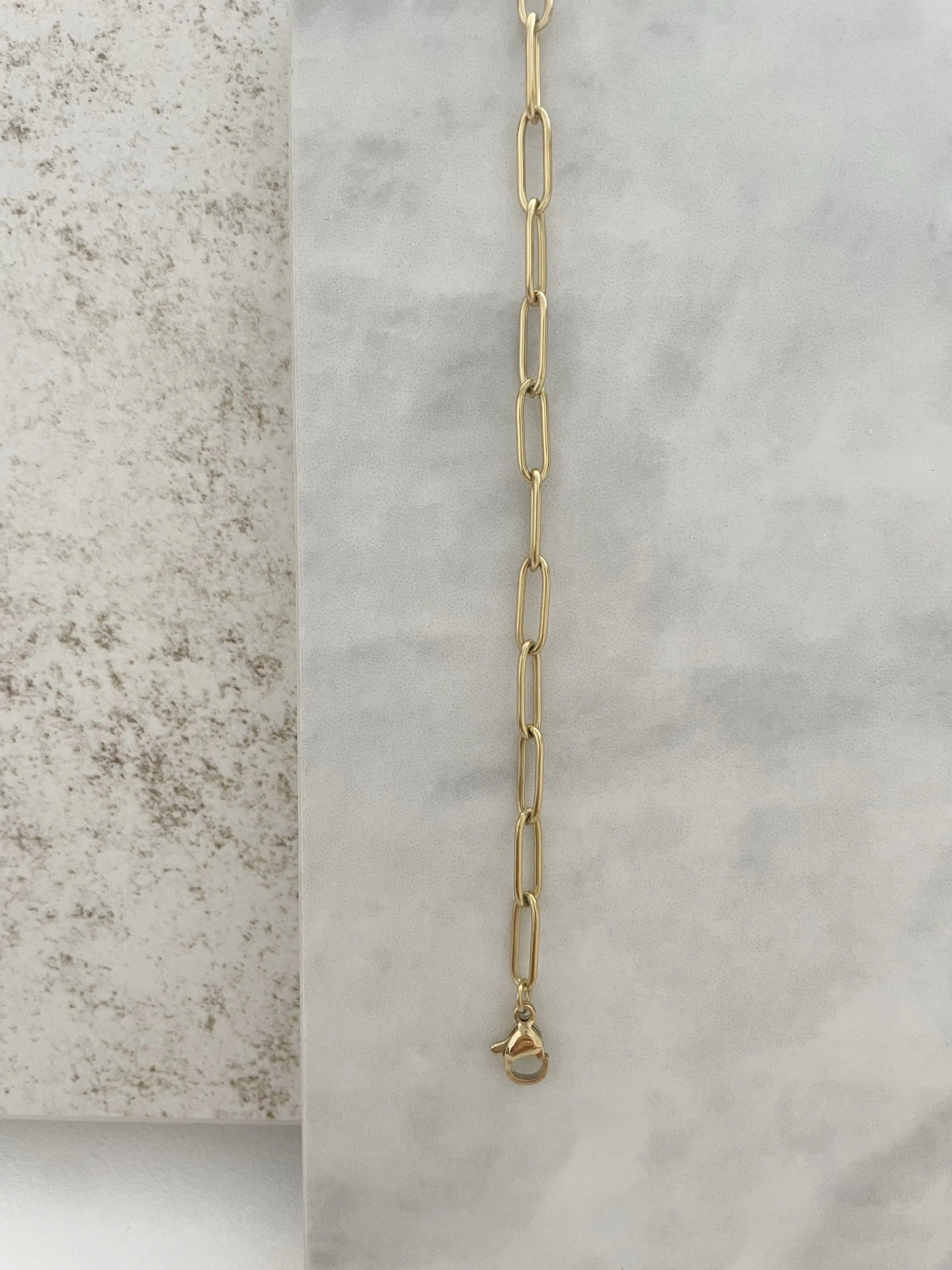 PULSERA ESLABON LISO-Joyería de calidad en acero y resistente al agua ESENZIA
