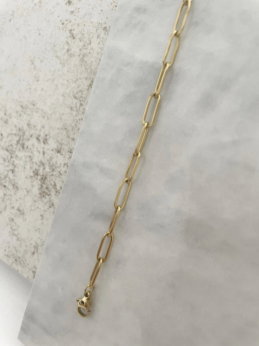 PULSERA ESLABON LISO-Joyería de calidad en acero y resistente al agua ESENZIA