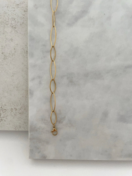 PULSERA ESLABON OVALADO-Joyería de calidad en acero y resistente al agua ESENZIA