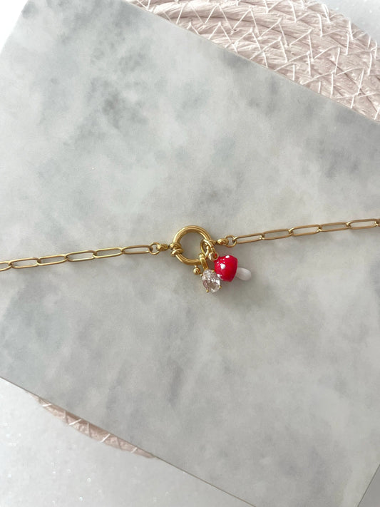 PULSERA ESLABONES PERSONALIZABLE (incluye 3 charms)-Joyería de calidad en acero y resistente al agua ESENZIA