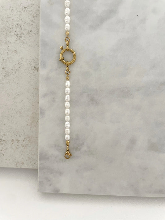 PULSERA PERLAS-Joyería de calidad en acero y resistente al agua ESENZIA