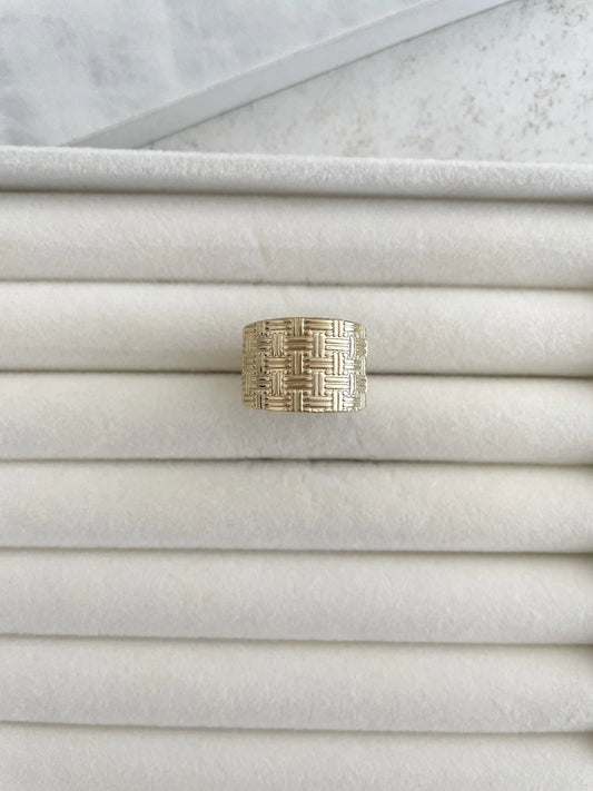 ANILLO TEXTURA-Joyería de calidad en acero y resistente al agua ESENZIA