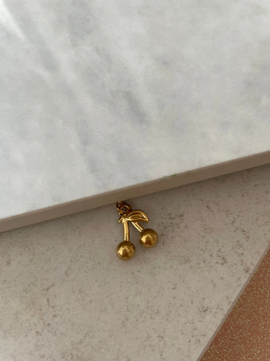 CHARM CEREZAS-Joyería de calidad en acero y resistente al agua ESENZIA