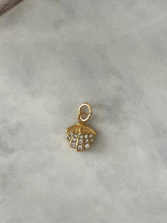 CHARM CONCHA CIRCONITAS-Joyería de calidad en acero y resistente al agua ESENZIA