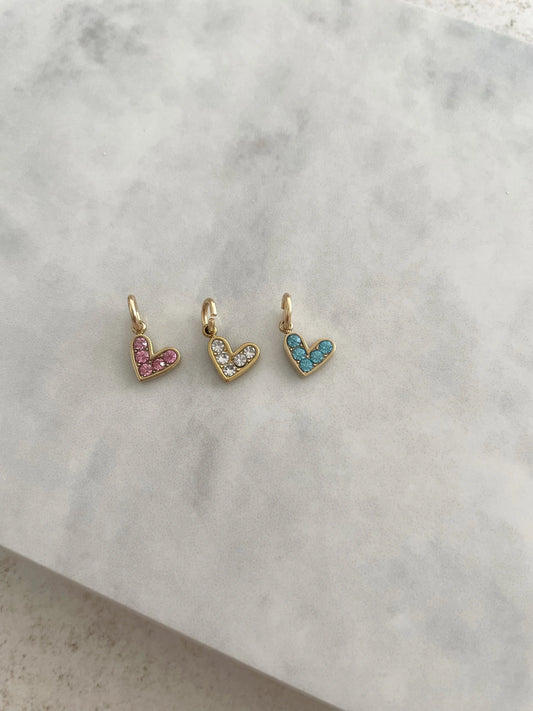 CHARM CORAZONES CIRCONITAS-Joyería de calidad en acero y resistente al agua ESENZIA