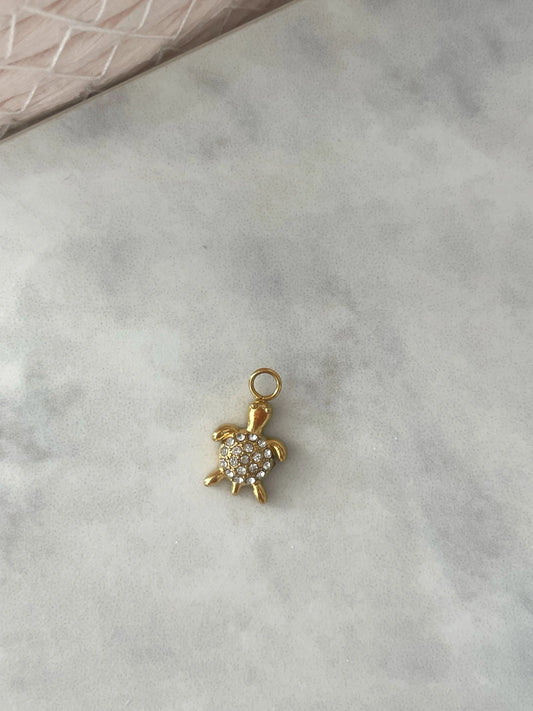 CHARM TORTUGUITA CIRCONITAS-Joyería de calidad en acero y resistente al agua ESENZIA