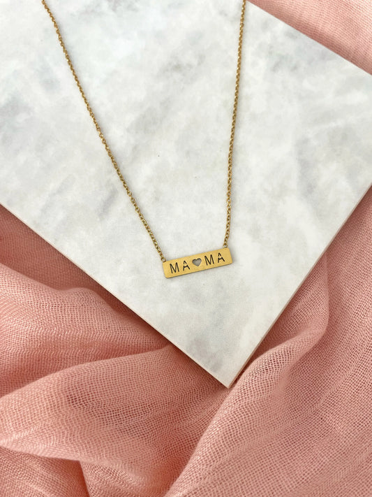 COLLAR MAMÁ PRESENTE-Joyería de calidad en acero y resistente al agua ESENZIA
