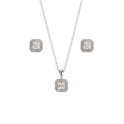 CONJUNTO CIRCONITA LUZ-Joyería de calidad en acero y resistente al agua ESENZIA