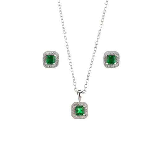 CONJUNTO CIRCONITA LUZ-Joyería de calidad en acero y resistente al agua ESENZIA