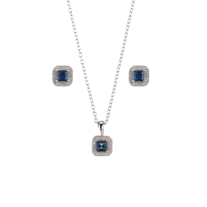 CONJUNTO CIRCONITA LUZ-Joyería de calidad en acero y resistente al agua ESENZIA