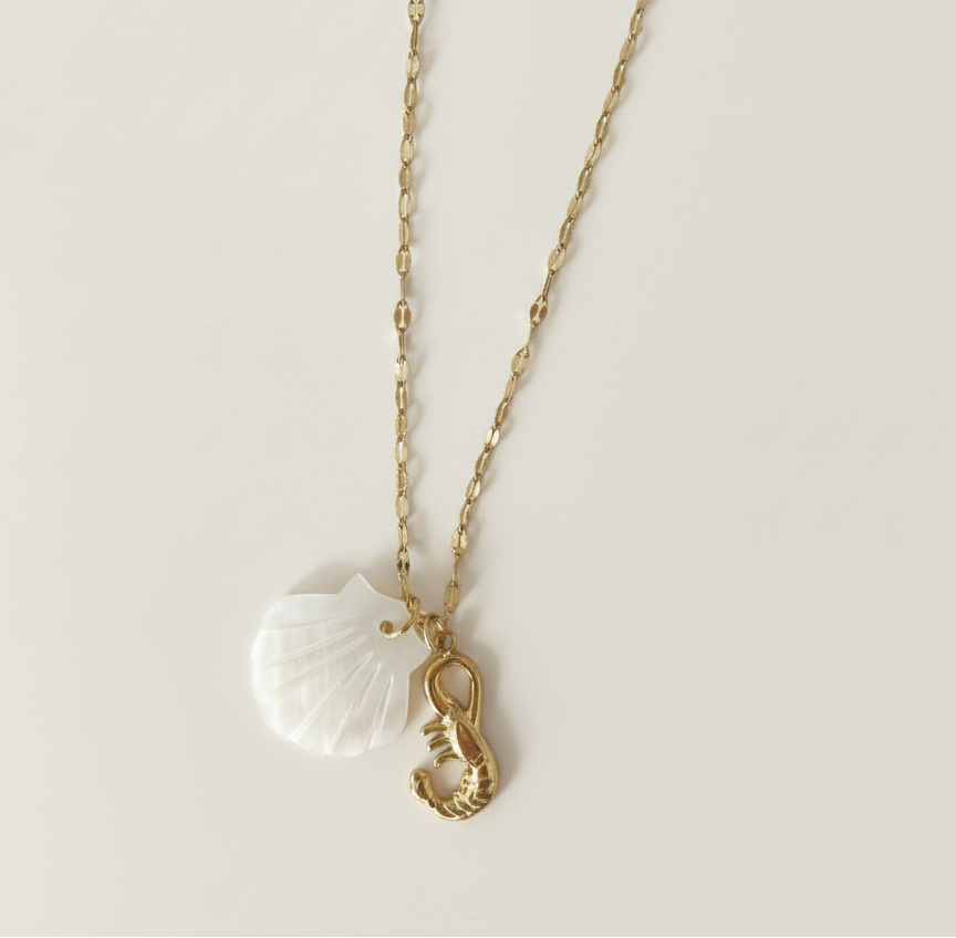 COLLAR SUMMER CHARM DE ACERO 18 K ESENZIA JOYERIA