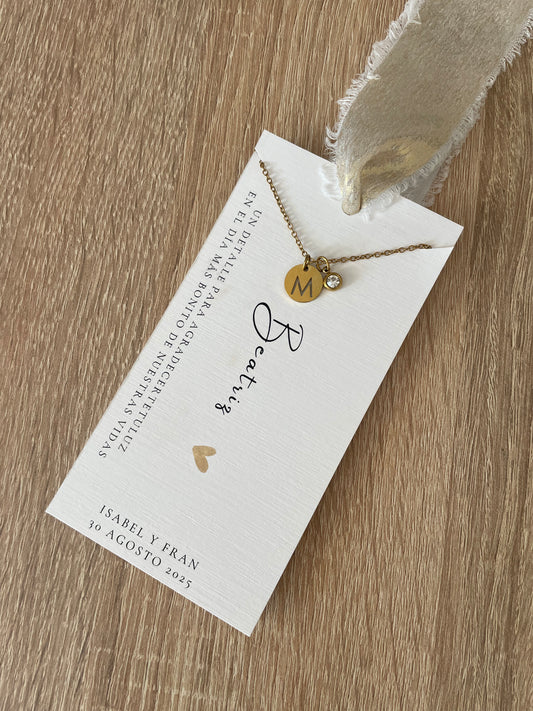 GARGANTILLA MI INICIAL PARA ABODAS Y EENTOS DE ESENZIA JOYERIA 