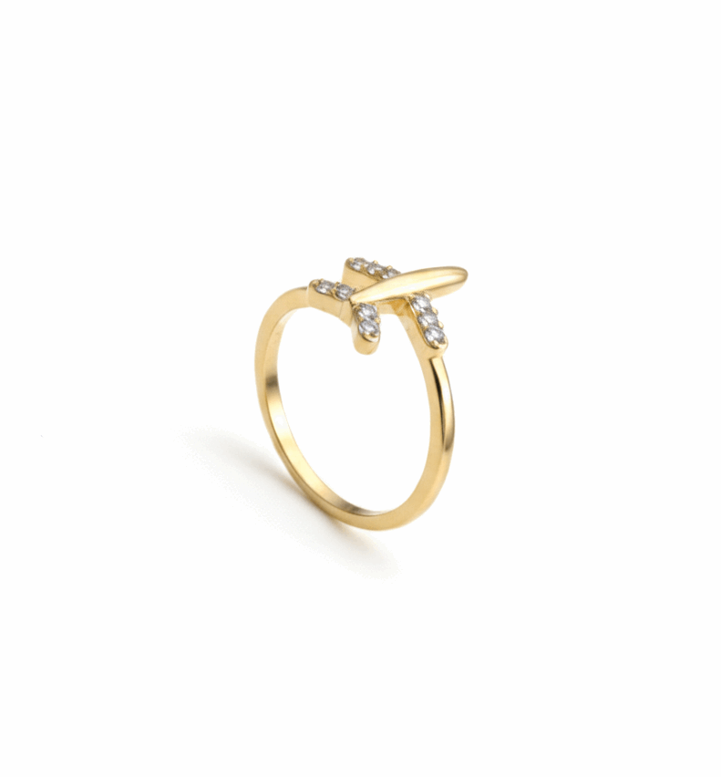 ANILLO AVIÓN CIRCONITAS-ESENZIA Jewelry-ESENZIA Joyería y Eventos