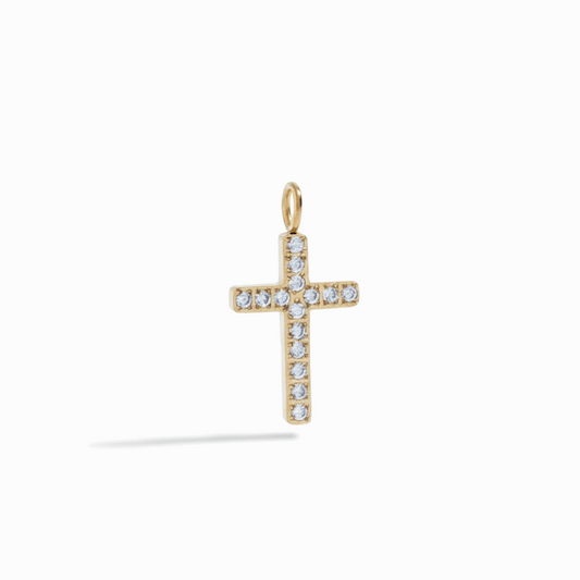 CHARM CRUZ CIRCONITAS-ESENZIA Jewelry-ESENZIA Joyería y Eventos