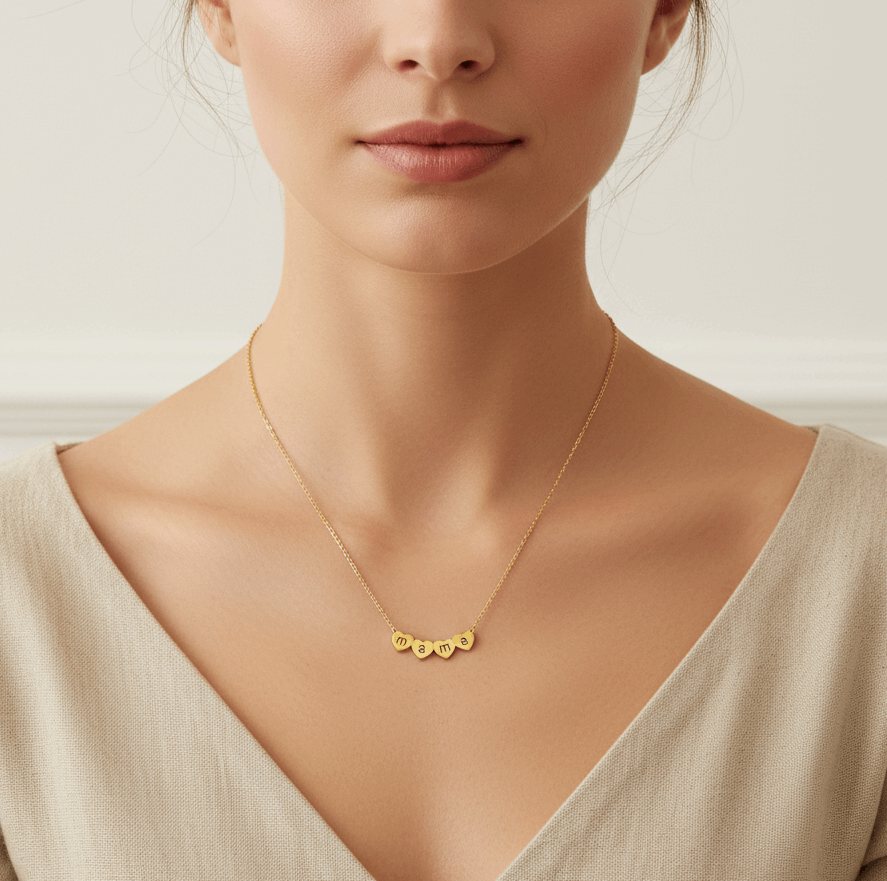 COLLAR CORAZONES DE MAMÁ