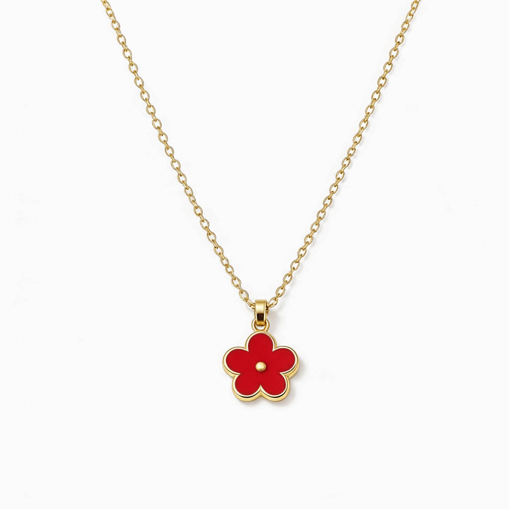 Collar Flor Esmaltado